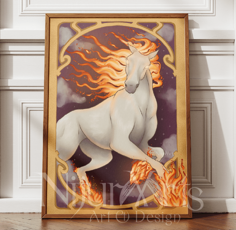 Tarot inspiriertes Werk - Das Feuer Pferd