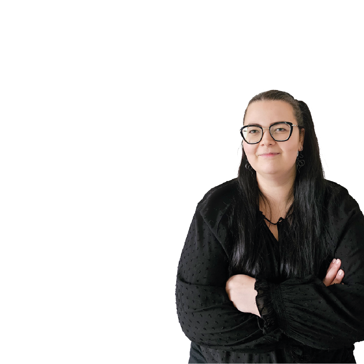 Die Designerin Daniela, mit Abschiedsgruß