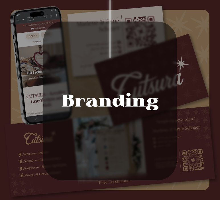 Branding für neugründer mit drucksorten und website