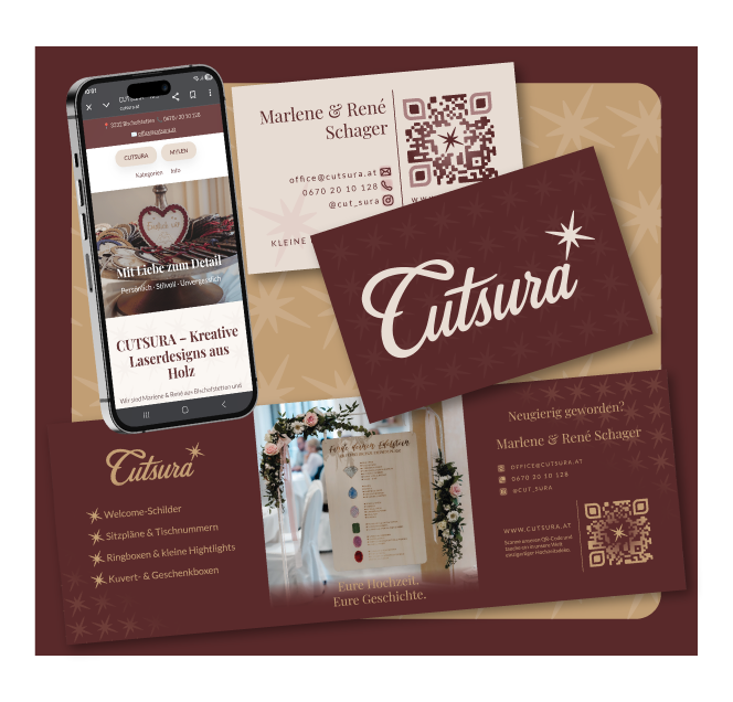 Neugründer Branding mit Logo, Visitenkarte, Flyer und Website