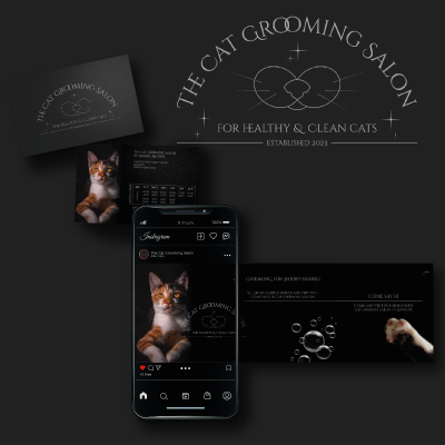 Darstellung eines Design-Bundles bestehend aus logodesign, visitenkartendesign und social-media design